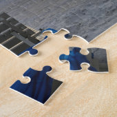 ビーチの椅子はサンピートの夕日のビーチにある。 ジグソーパズル (側面)