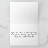 ビーチの椅子 – まだハネムーンのための時間である カード (内部)