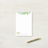 ビーチの植物のビーチサンダル ポストイット (デスク上)