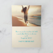 ビーチの楽しい誕生日カード サンキューカード (内部)