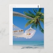 ビーチの楽園の休暇のハンモック ポストカード (正面/裏面)