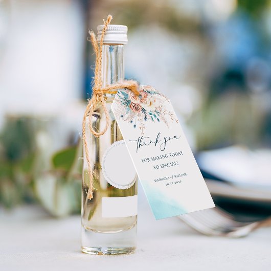 ビーチの水の色ありがとう ギフトタグ