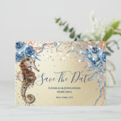 ビーチの水彩シェル島海青橙 セーブザデート (スタンド正面)