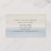 ビーチの水彩画のグラデーションで一般的なテンプレート 名刺 (裏面)