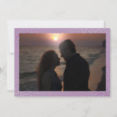 ビーチの水彩画的な日の出　セーブ・ザ・デート　写真 招待状 (裏面)