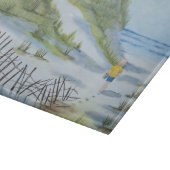 ビーチの水彩画 カッティングボード (角)
