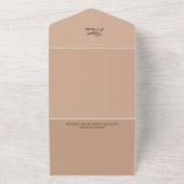 ビーチの水彩結婚式の招待 オールインワン招待状 (外側)