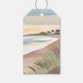 ビーチの波 | 海岸の海 水彩画 ギフトタグ