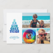 ビーチの海と挨拶 シーズンカード (正面)