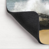 ビーチの海のハワイのマウスパッドではねかける水 マウスパッド (コーナー)