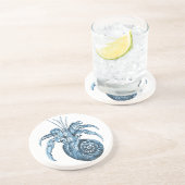 ビーチの海の沿岸航海のな海の青のギフトを採取して下さい コースター (側面)