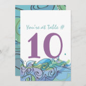 ビーチの海をテーマにしたバー・バット・ミツバの招待状返信カード 招待状 (正面/裏面)