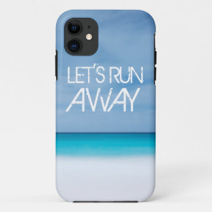 ビーチの海を言う遠くにな引用文旅行を走ろう iPhone 11 ケース