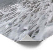 ビーチの海岸沿いの流木フランスの ポスター (角)