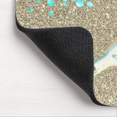 ビーチの海岸線海と砂のボトルメッセージ マウスパッド (コーナー)