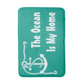ビーチの海洋をテーマにしたデザイン バスマット (正面縦)