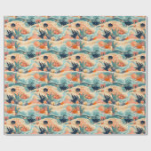 ビーチの海洋生物 ラッピングペーパー (フラット)