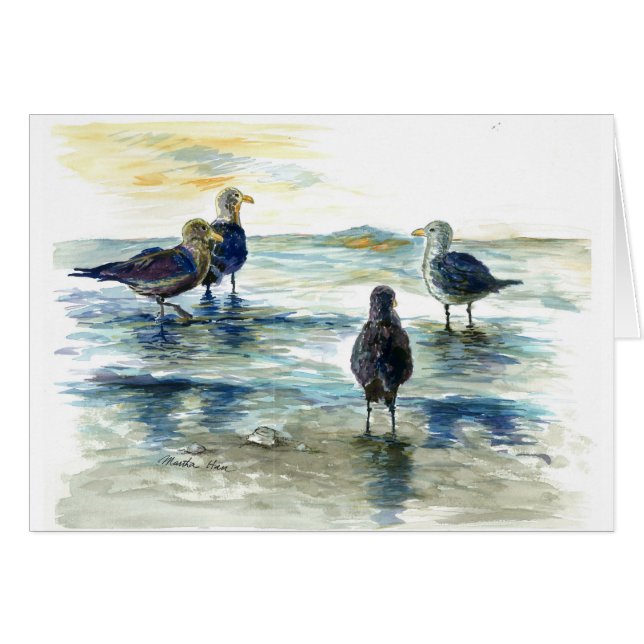 ビーチの海鳥 (正面横)