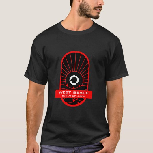 ビーチの清掃 – ボランティアの乗組員 Tシャツ (正面)