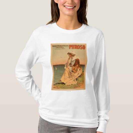 ビーチの演劇ポスターのPhrosoの女性 Tシャツ (正面)