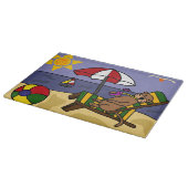 ビーチの漫画のおもしろいなラッコ カッティングボード (角)