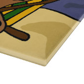 ビーチの漫画のおもしろいなラッコ カッティングボード (角)