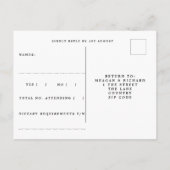 ビーチの熱帯アロハ結婚式のrsvpの郵便はがき インビテーションポストカード (裏面)