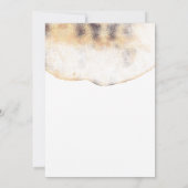 ビーチの熱帯シュロの葉の金ゴールドのリハーサルの夕食 招待状 (裏面)