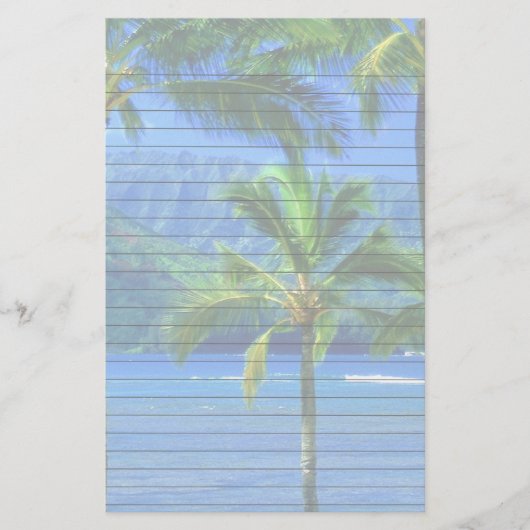 ビーチの熱帯日 便箋 (正面)