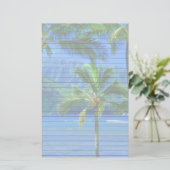 ビーチの熱帯日 便箋 (スタンド正面)