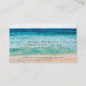 ビーチの熱帯行先の名刺 名刺 (裏面)