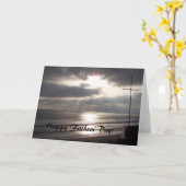 ビーチの父の日カードの十字 カード (黄色い花)