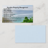 ビーチの特性の休暇の不動産 名刺 (正面/裏面)