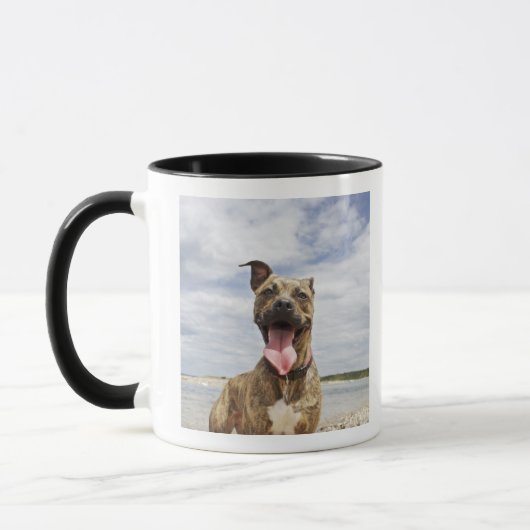 ビーチの犬 マグカップ (左)