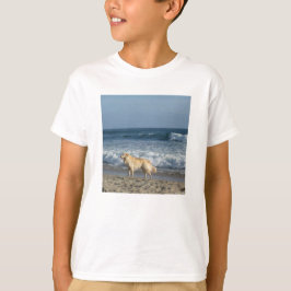ビーチの犬 Tシャツ