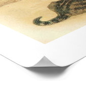 「ビーチの猫たち」ヴィンテージ ポスター (角)