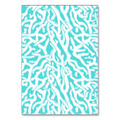 ビーチの珊瑚礁パターン航海ので白い青 テーブルナンバー (裏面)