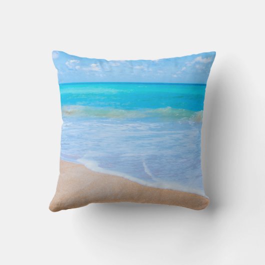 ビーチの生命海の水の海の島の楽園の写真 クッション (裏面)
