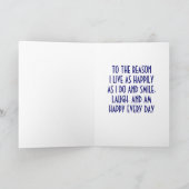 ビーチの男が記念日に愛を宣言 カード (内部)