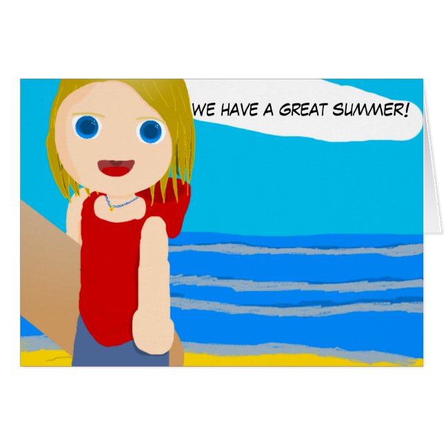 ビーチの男の子 (正面横)