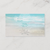 ビーチの白いヒトデエレガントの夏の友人を参照 紹介カード (裏面)