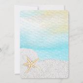 ビーチの白い砂が私の花嫁になる 招待状 (裏面)