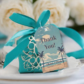 ビーチの目的地の結婚式ありがとう ギフトタグ