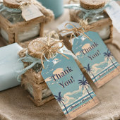 ビーチの目的地の結婚式ありがとう ギフトタグ