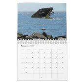 ビーチの目的地 カレンダー (2月 2027)