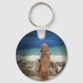 ビーチの盲導犬 キーホルダー (正面)