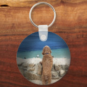 ビーチの盲導犬 キーホルダー (正面)