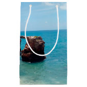 ビーチの石橋、プエルトリコ、Cabo Rojo スモールペーパーバッグ (正面)