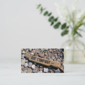 ビーチの石造りの石の流木の名刺 名刺 (スタンド正面)