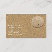 ビーチの砂および貝の名刺 名刺 (裏面)